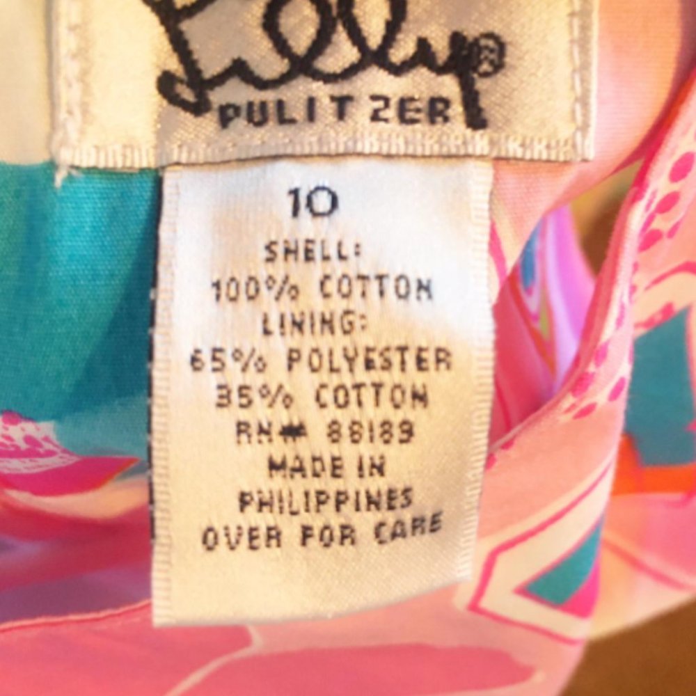 NWT Lilly Pulitzer Girl sz 10 Little Shift Dress "Junk on the Trunk" - Picture 10 of 10